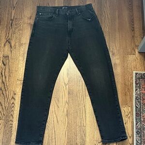 Gap Faded Black Jeans Straight Taper